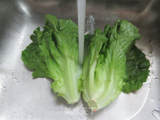 生菜虾皮炒饭的做法步骤：2