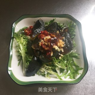 苦菊拌松花蛋的做法步骤：5