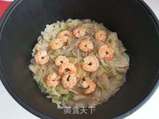 虾仁白菜炖粉条的做法步骤：12