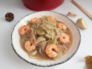 虾仁白菜炖粉条的做法步骤：13