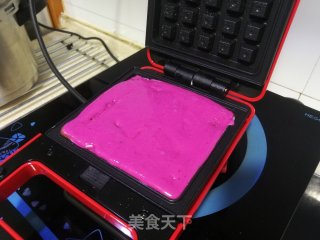 火龙果华夫饼的做法步骤：7