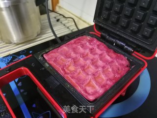 火龙果华夫饼的做法步骤：8