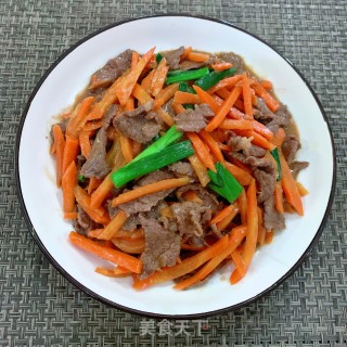 胡萝卜炒牛肉的做法步骤：12