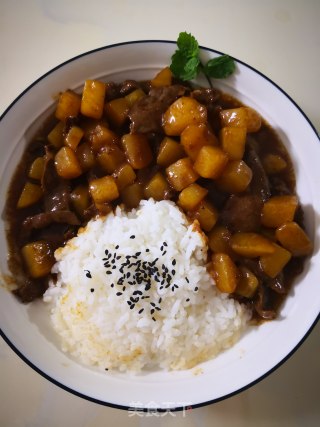 黑胡椒土豆牛肉饭的做法步骤：8