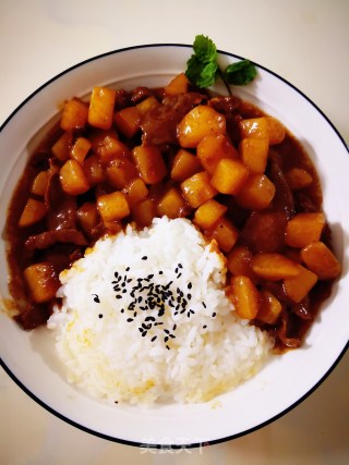 黑胡椒土豆牛肉饭的做法步骤：9