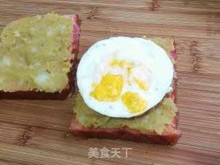 山药红薯煎蛋三明治的做法步骤：6