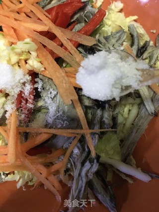 白菜拌乌鸡的做法步骤：7