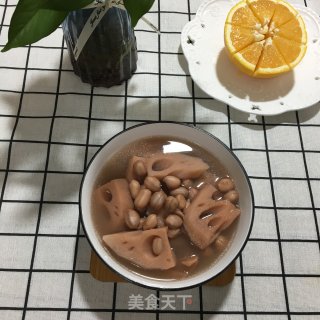 莲藕花生素汤的做法步骤：8
