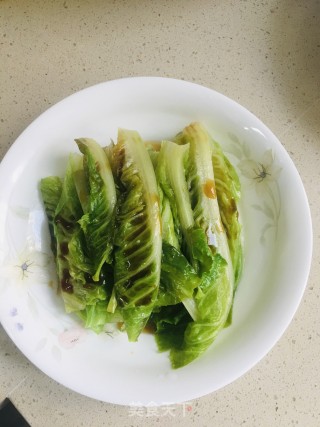 蒸鱼豉油淋生菜的做法步骤：4