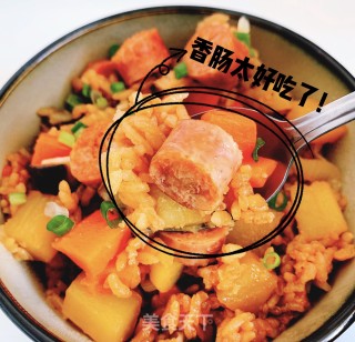 懒人必备之香肠焖饭，一个电饭煲就能搞定～的做法步骤：5