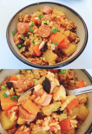 懒人必备之香肠焖饭，一个电饭煲就能搞定～的做法步骤：6