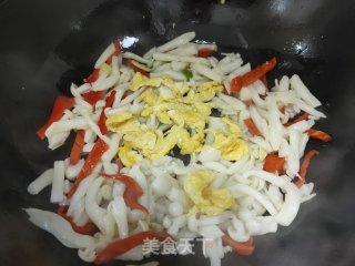 白玉菇炒鸡蛋的做法步骤：11