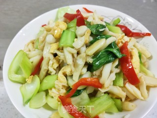 白玉菇炒鸡蛋的做法步骤：16