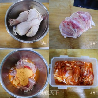 外酥里嫩鸡米花????（无油烤箱版）味道超赞✅的做法步骤：1