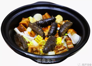 砂锅红烧肉炖海参的做法步骤：3