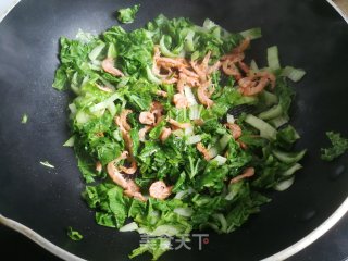 虾米炒青菜的做法步骤：4