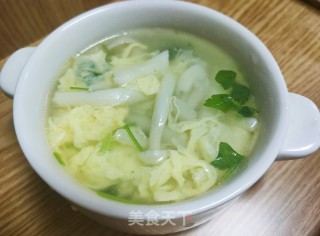 白玉菇蛋花汤的做法步骤：12
