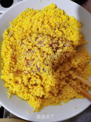 小米粉蒸鸡的做法步骤：5