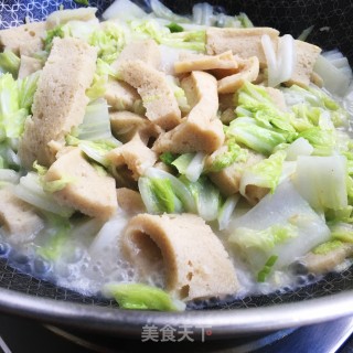 白菜炖面筋的做法步骤：9