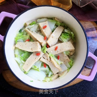 白菜炖面筋的做法步骤：10
