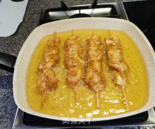 炸鸡肉串的做法步骤：16