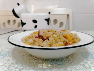 香肠炒饭的做法步骤：8