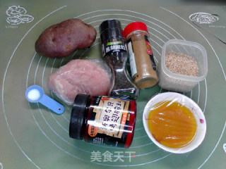 新奥尔良烤鸡肉土豆的做法步骤：1