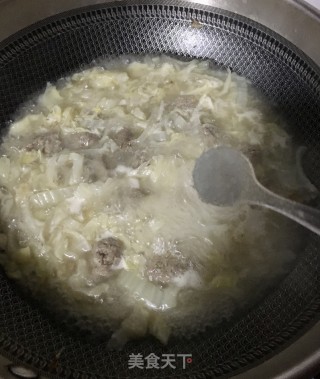 白菜心炖牛肉丸的做法步骤：8
