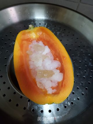 雪蛤炖木瓜的做法步骤：4