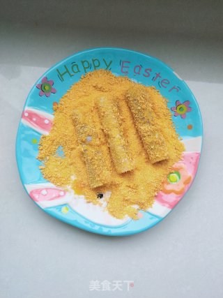 酥脆奶香紫薯卷的做法步骤：8