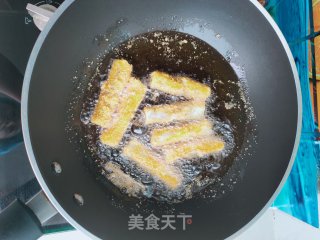 酥脆奶香紫薯卷的做法步骤：9