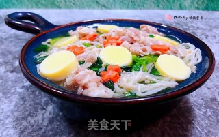 肥羊菠菜金针菇豆腐汤#羊肉#的做法步骤：11