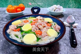 肥羊菠菜金针菇豆腐汤#羊肉#的做法步骤：12