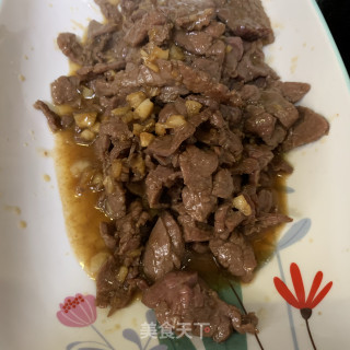 韭黄香菜炒牛肉的做法步骤：7