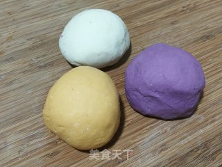南瓜紫薯棒棒糖馒头的做法步骤：3