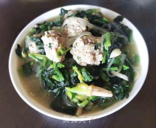 菠菜炖肉丸的做法步骤：10