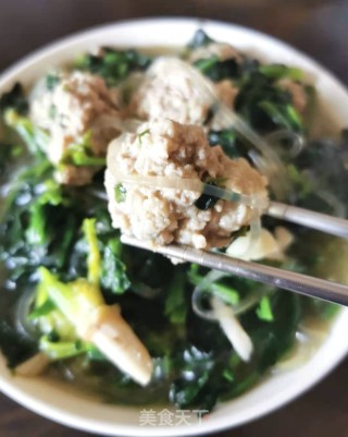 菠菜炖肉丸的做法步骤：11