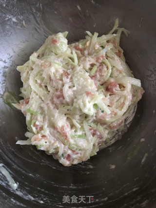 煎萝卜肉丸的做法步骤：6