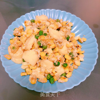 玉子豆腐炒蛋的做法步骤：8
