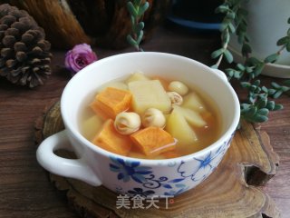 苹果蜜薯莲子汤的做法步骤：4