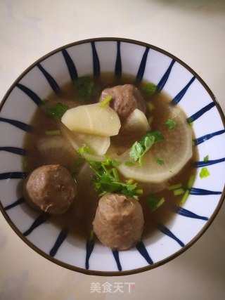 萝卜牛肉丸子汤的做法步骤：8