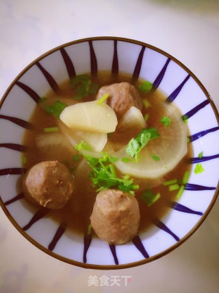 萝卜牛肉丸子汤的做法步骤：9