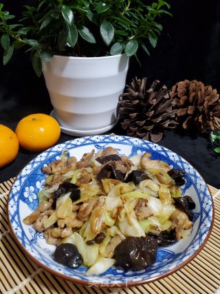 大葱炒肉片黑木耳的做法步骤：9