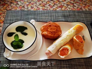 快手早餐&火腿鸡蛋卷的做法步骤：11