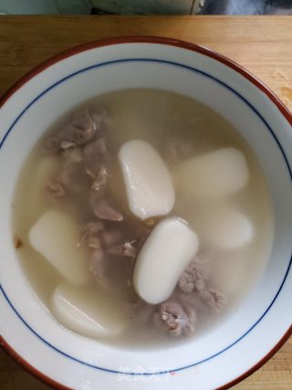 瘦肉年糕汤的做法步骤：6