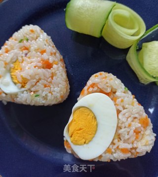 胡萝卜炒饭鸡蛋饭团的做法步骤：10