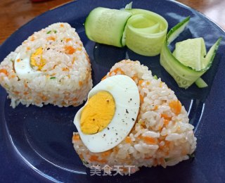 胡萝卜炒饭鸡蛋饭团的做法步骤：12