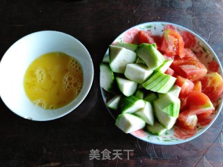 丝瓜番茄炒蛋的做法步骤：2