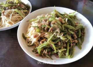 豆角肉末拌面的做法步骤：10