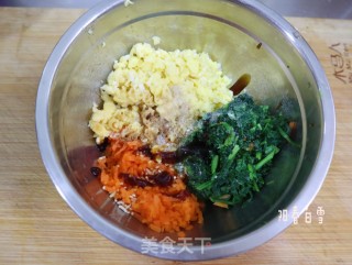 全麦面菜团子❗️低脂饱腹减肥主食代餐的做法步骤：1